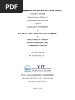 Design of Frequency Reconfigurable Micro-Strip Antenna: A Project Report