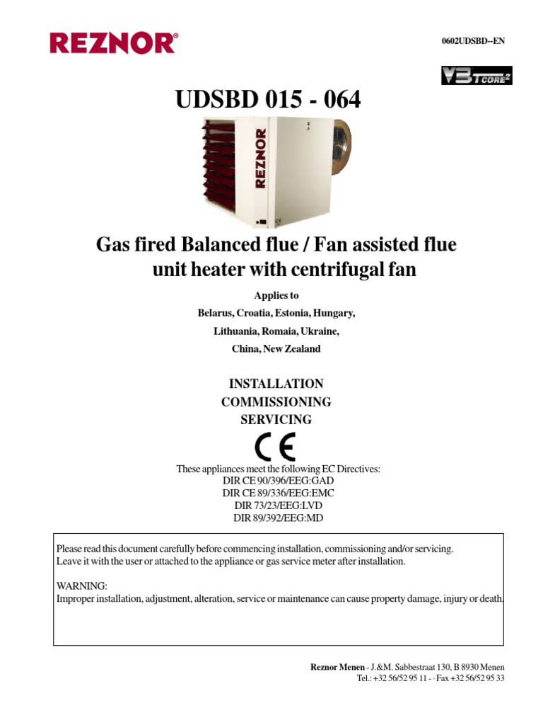 20 Reznor Udsbd 015 064 Aeroterme Gaz Cu Ventilator