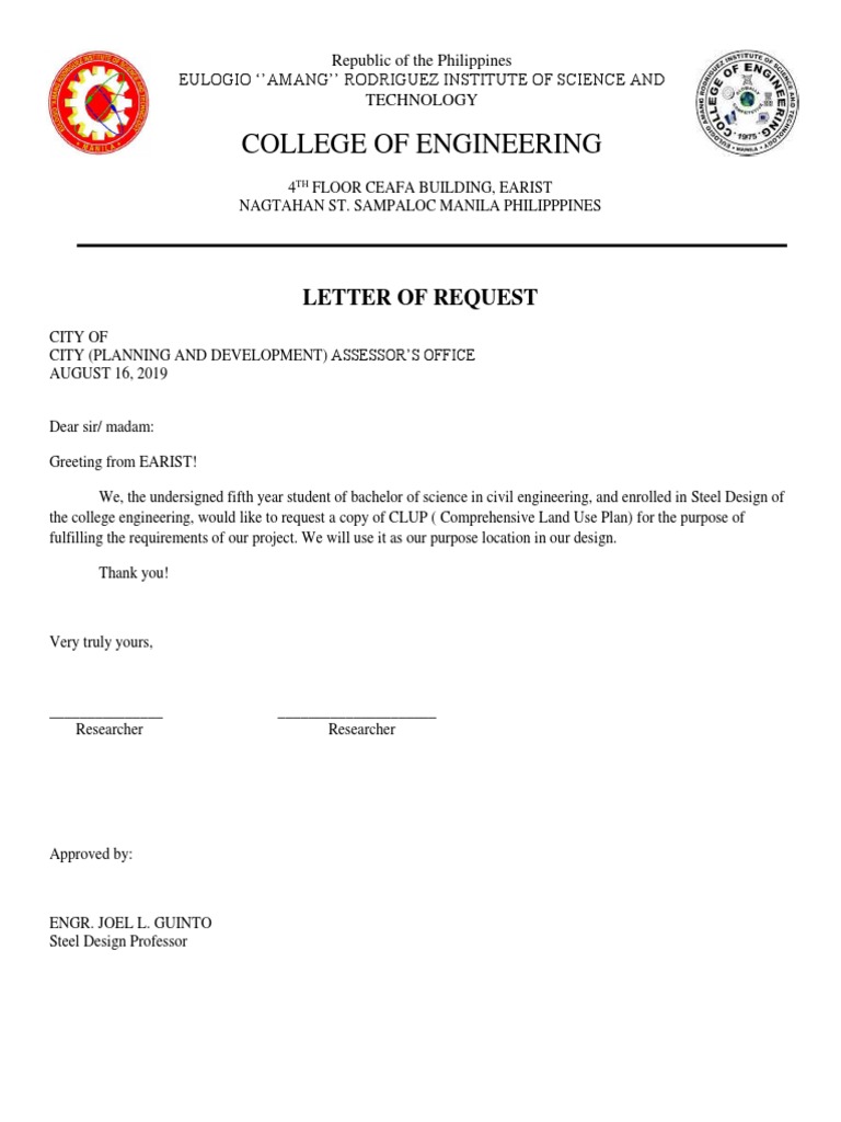 Letter of Request | PDF
