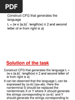 Construct CFG that generates the language L = (w є (a,b) : length (w) ≥ 2 and second letter of w from right is a)