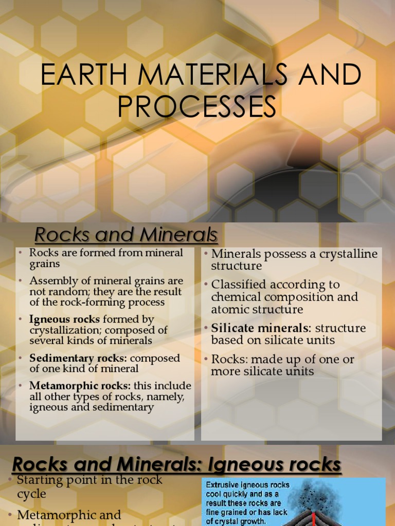 Earth Materials and Processes PDF Rock (Geology) Plate Tectonics