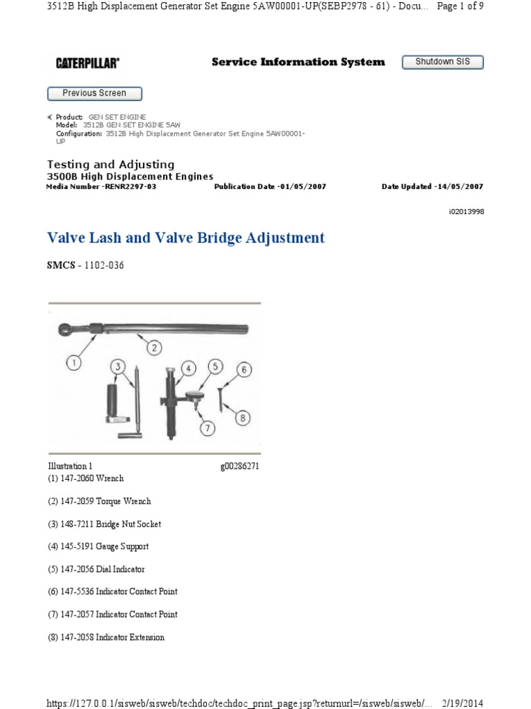 Valve Adjustment PDF PDF Manufactured Goods Engines
