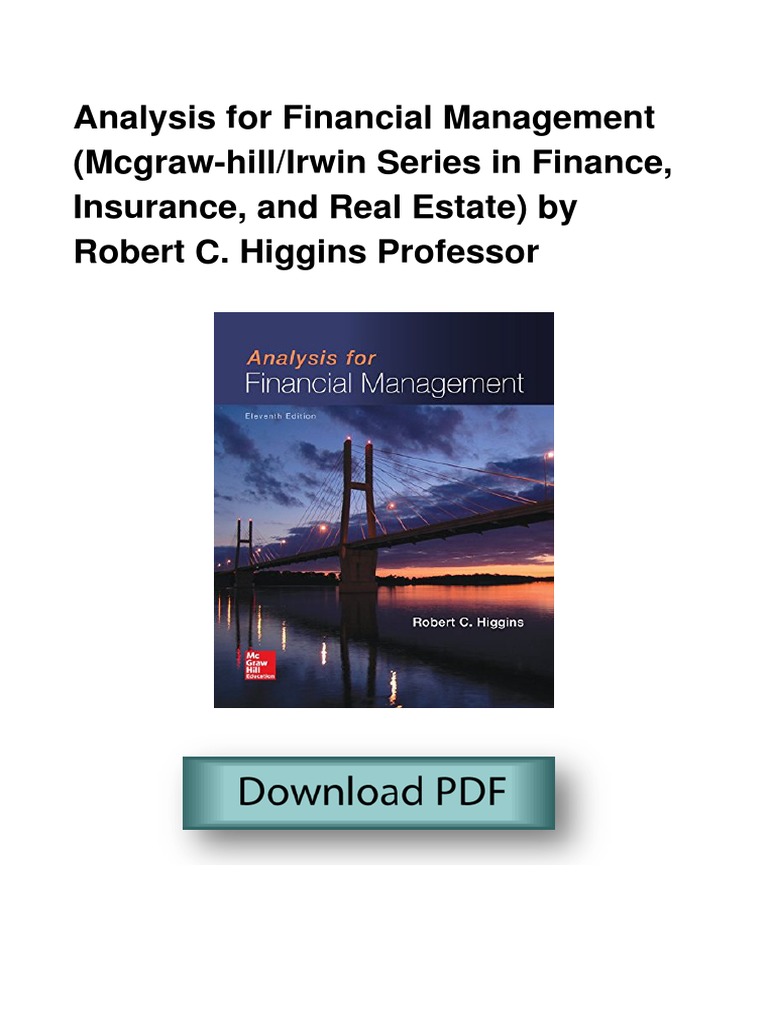 Analysis For Financial Management Mcgraw PDF | PDF | Economies
