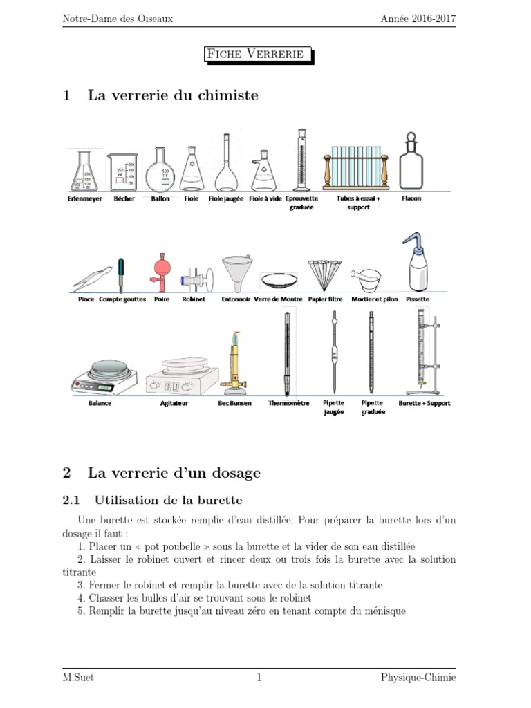La Verrerie En Chimie 6eme Fiche Verrerie | PDF | Chimie | La nature