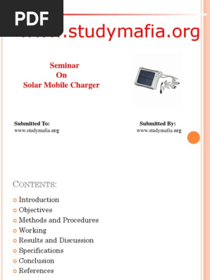Solar mobile charger