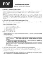 Fundamental Concepts in Python (Literals, Variables and Data Types)