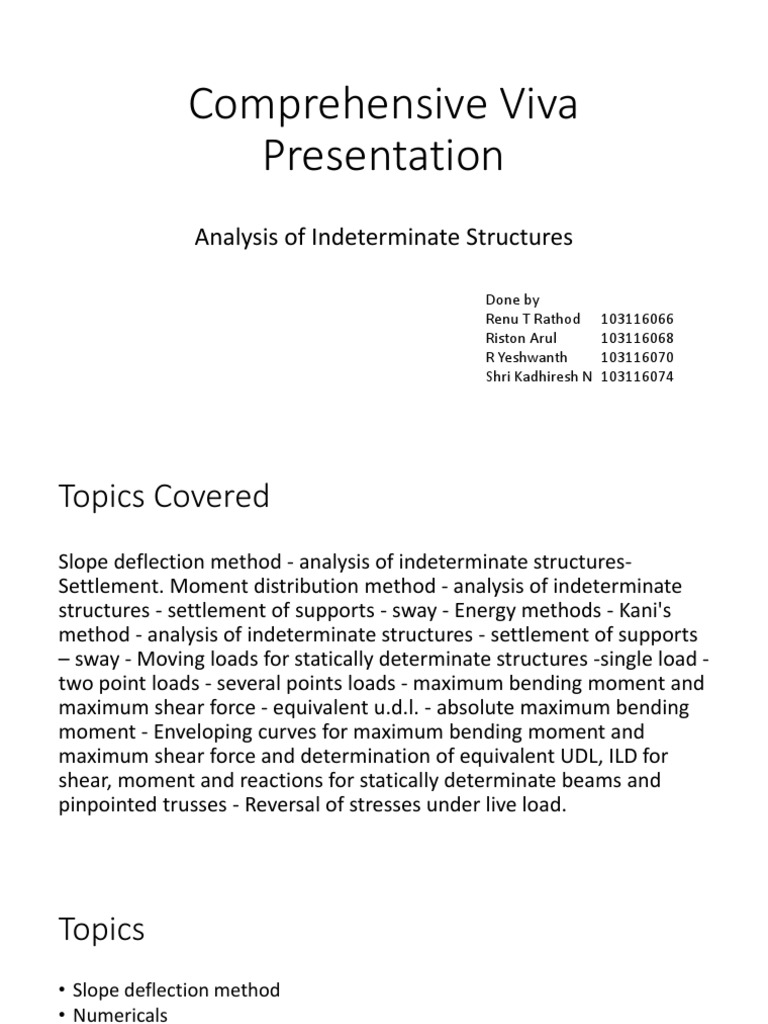 Indeterminate Structures Analysis Guide | PDF | Bending | Beam (Structure)