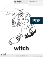 Witch Coloring Page PDF