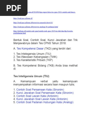 Alamat Lat Soal Cpns