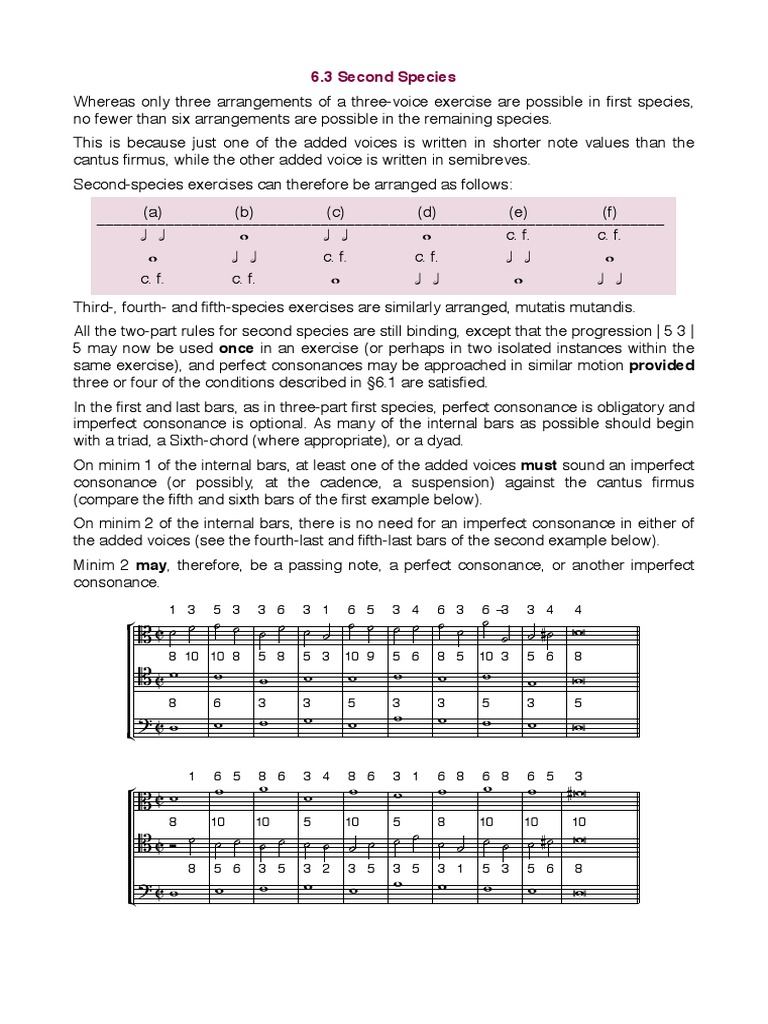 2nd Species PDF Musicology Elements Of Music
