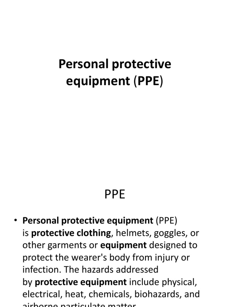 Personal Protective Equipment PDF