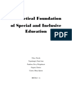 Theoretical Foundation of Special and Inclusive Education