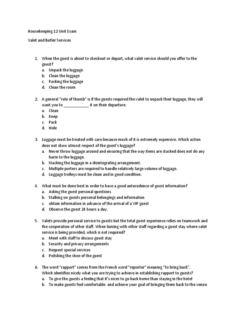 Housekeeping 12 | PDF | Laundry | Retail
