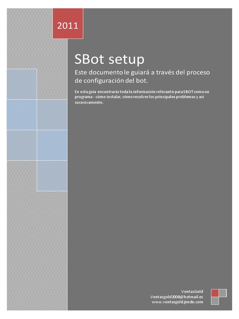 Guía de Configuración de SBot | PDF | Point and Click | Internet Bot