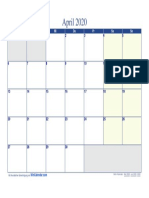 Kalender April 2020 PDF