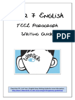 Year 7 English TEEL Paragraph Writing Guide Wonder