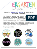 Created by For Kindergarten Worksheets and Games.: Rediscovered Families