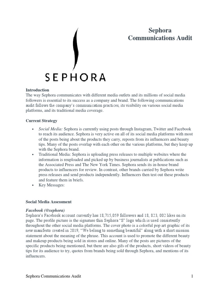 Sephora - Digital Marketing Audit