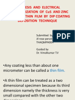 Synthesis and Electrical Characterization of Cus and Zinc Doped Cus Thin Film by Dip Coating Deposition Technique