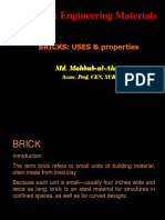 CEN 201: Engineering Materials: BRICKS: USES & Properties