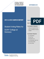 Student Voting Report For SUNY College at Geneseo