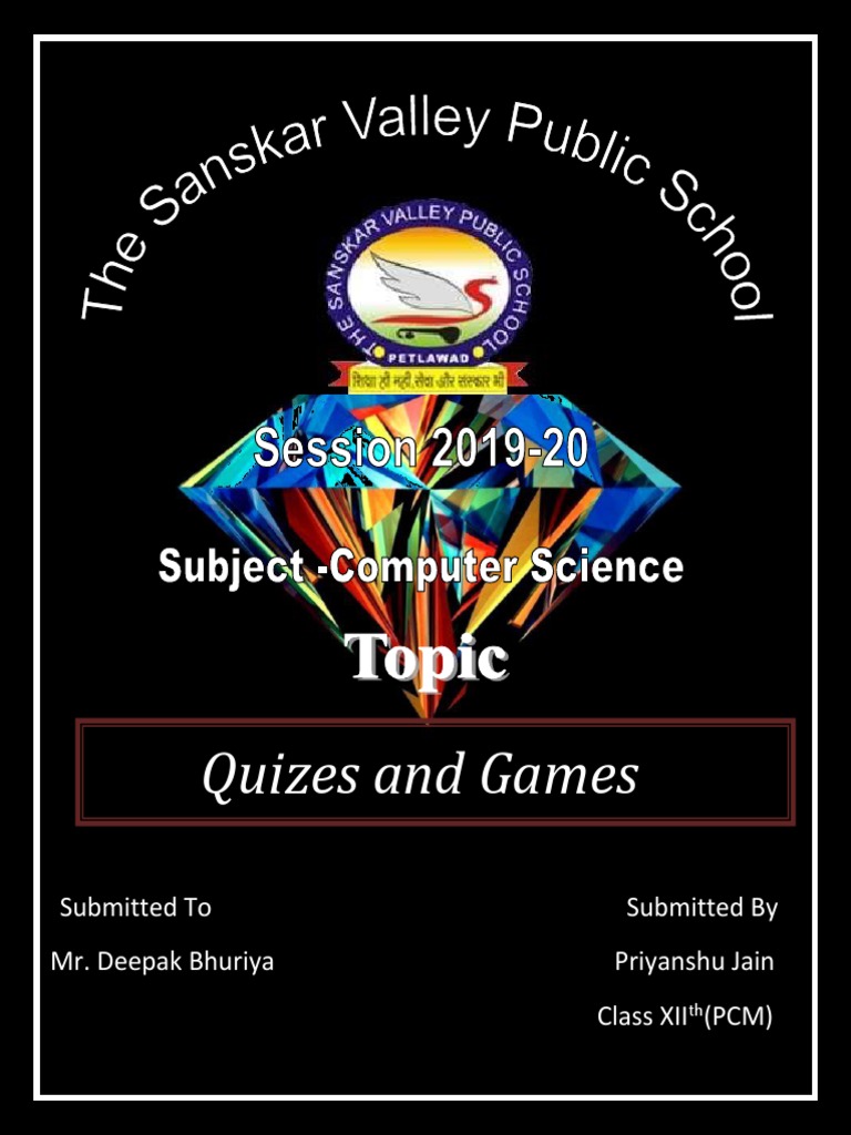 Class XII Computer Science Project Completion | PDF | Career & Growth ...