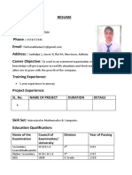 Resume: SL. No. Name of Project Duration Details