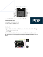 Speaker Output Notes