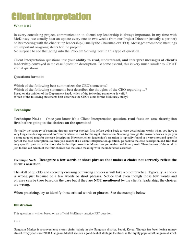 Client Interpretation: What Is It? | Download Free PDF | Graduate ...