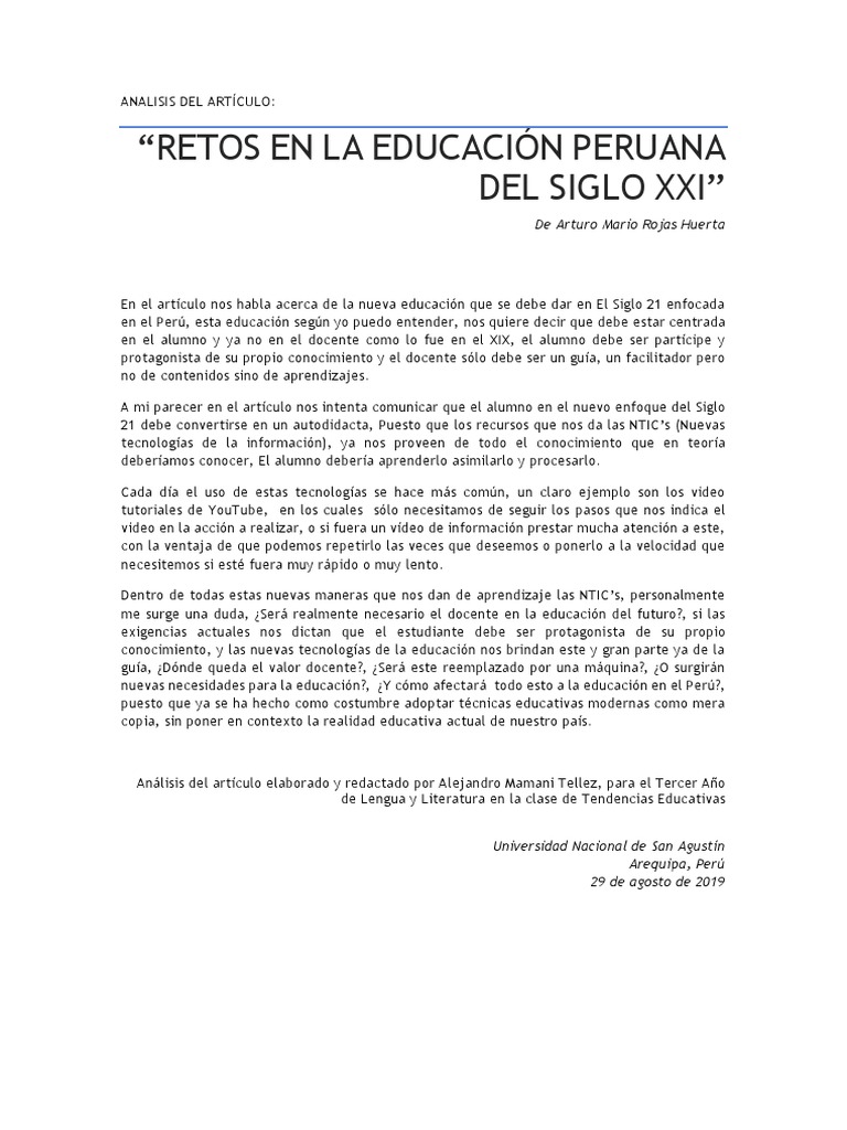 Retos de la educación en el siglo XXI | PDF | Maestros | Tecnología de ...