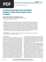 A Practical Animal Detection and Collision Avoidance System Using Computer Vision Technique