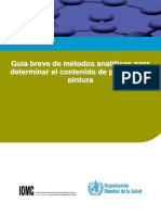 Guía Breve de métodos analíticos para determinar el contenido de plomo en pintura