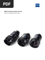 Instruction Manual Mount Change Instructions Zeiss Cinema Zoom Lenses