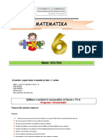 Plani Tematik Afatmesëm Matematikë kl.6-36 Jave Komplet