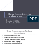 Human and Nonhuman Communication Compared