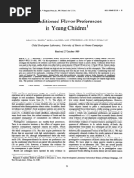 Conditioned Flavor Preference in Children