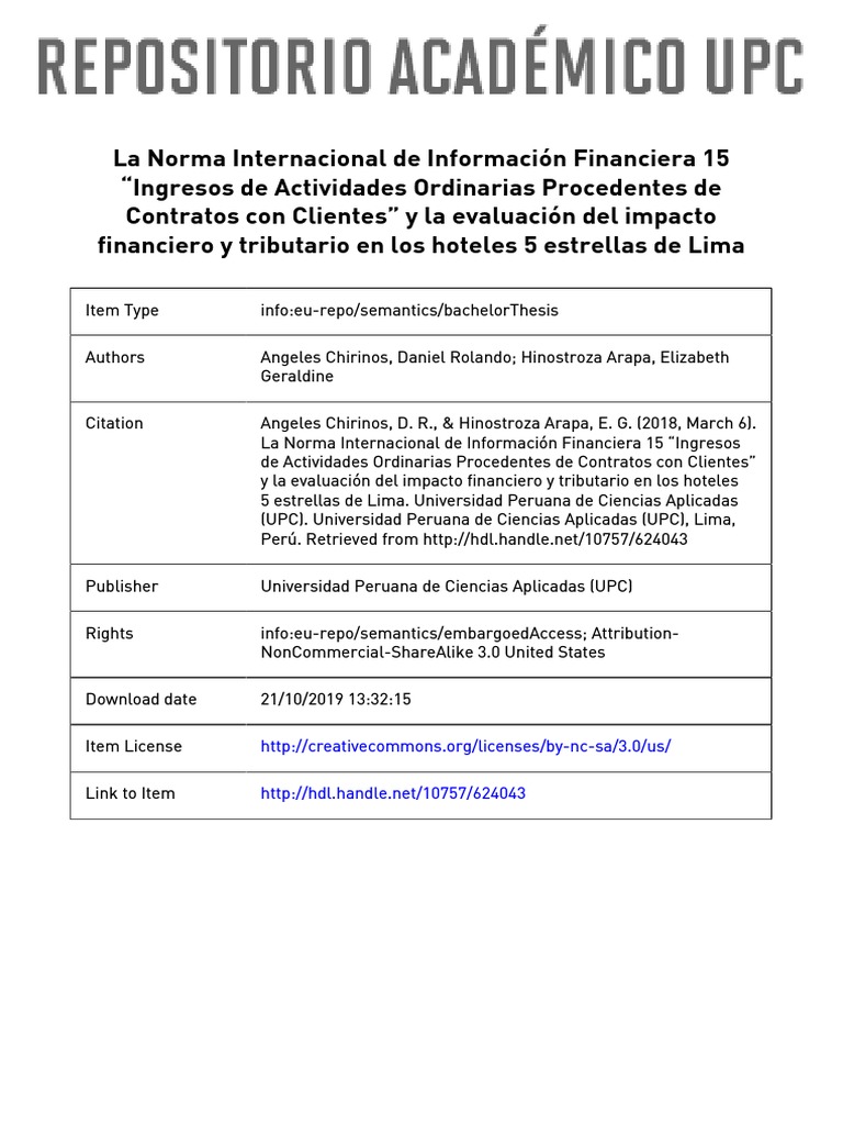 Articulo NIIF 15 | PDF | normas internacionales de INFORMACION ...