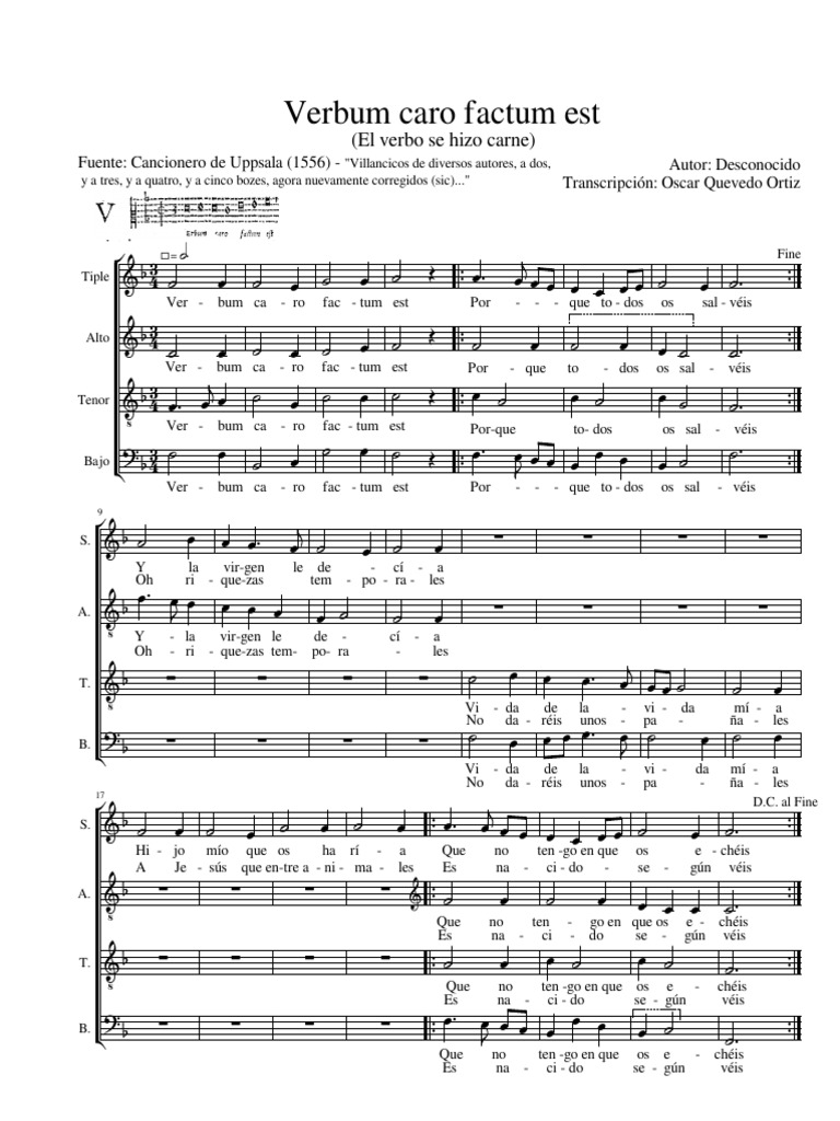 Verbum Caro Factum Est | PDF