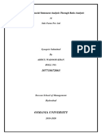 "A Study of Financial Statement Analysis Through Ratio Analysis at Sids Farm Pvt. LTD