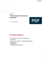 Teoría General Del Derecho de Sociedades": I. Nociones Generales