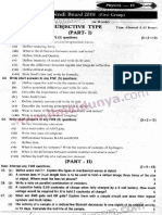 Past Papers 2018 Rawalpindi Board 10th Class Physics Group 1 English Medium Subjective