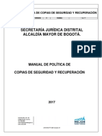 Manual de Politica de Copias de Seguridad