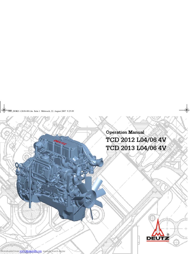 TCD 2012 L04/06 4V TCD 2013 L04/06 4V: Operation Manual | PDF
