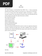 IWT Unit-1 Notes: Dept. of CSE, PIEMR, Indore Prepared By: Er. Ankit Chopra, Asst. Prof., CSE