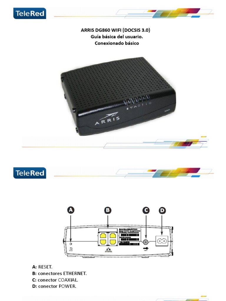 Configuración Módem Arris | PDF | Wifi | Contraseña