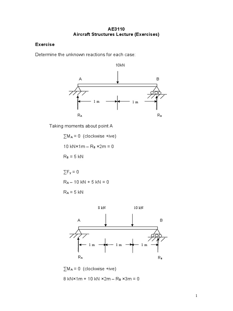 Aircraft Structural Analysis Exercises | PDF | Nature