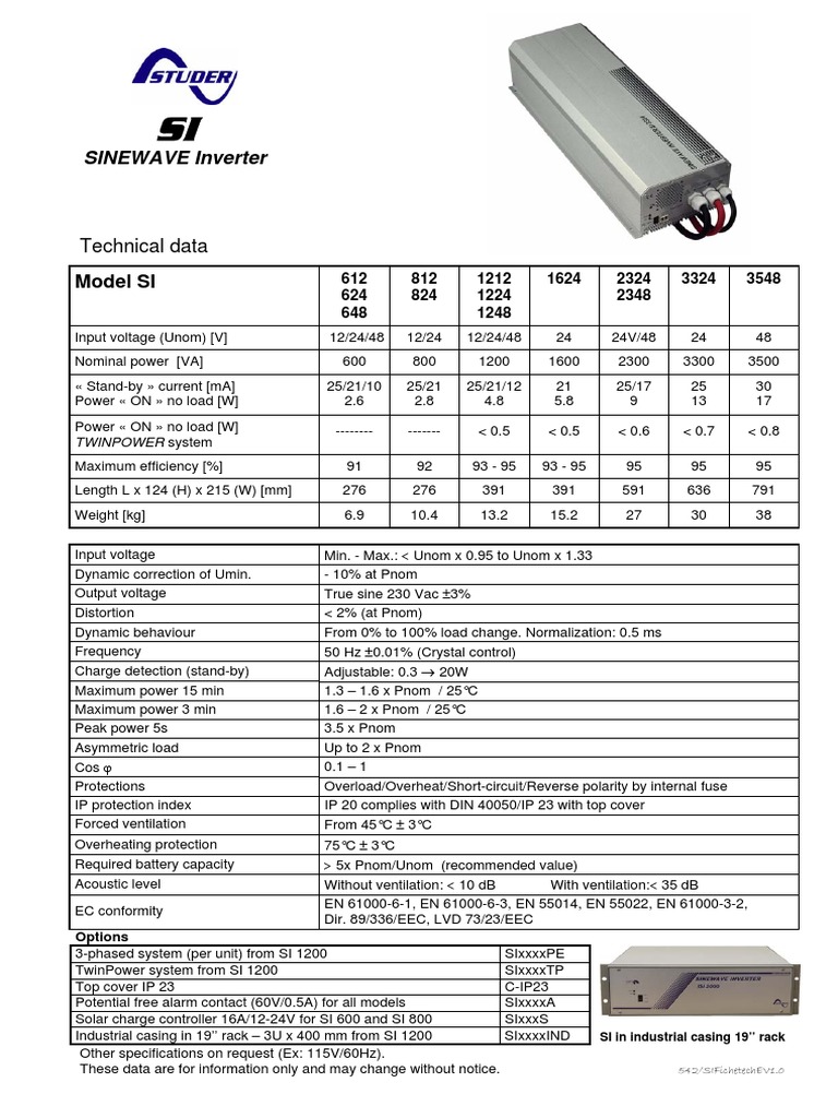 04.5 - Inversor SI-Serie PDF | PDF | Power Inverter | Manufactured Goods