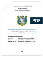 Informe de Visita A Obra Sistema de Irrigación Ccaccacha.