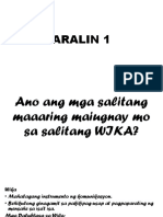 Aralin 1 Katuturan NG Wika