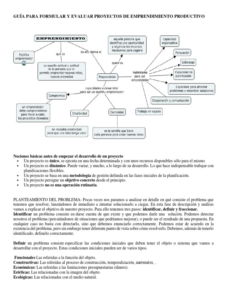 Evaluación de Proyectos de Emprendimiento | PDF | Evaluación ...
